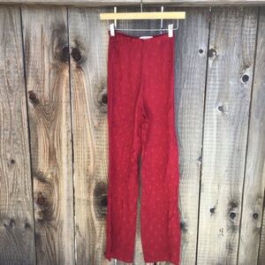 Vintage Andre Laug Roma red pants womens size 24 90s designer textured